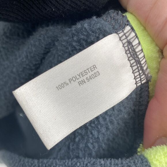 Old Navy 1/2 Zip Pullover Mock Neck Fleece Running Jacket Gray Yellow XL - Picture 4 of 9